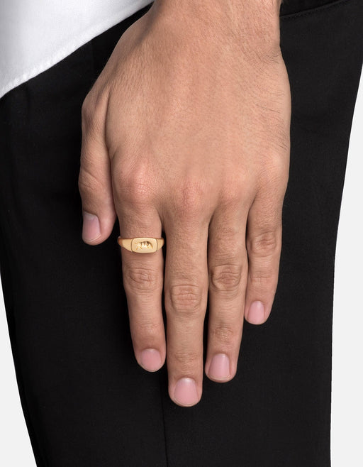 Miansai Rings Oxen Ring, Gold Vermeil