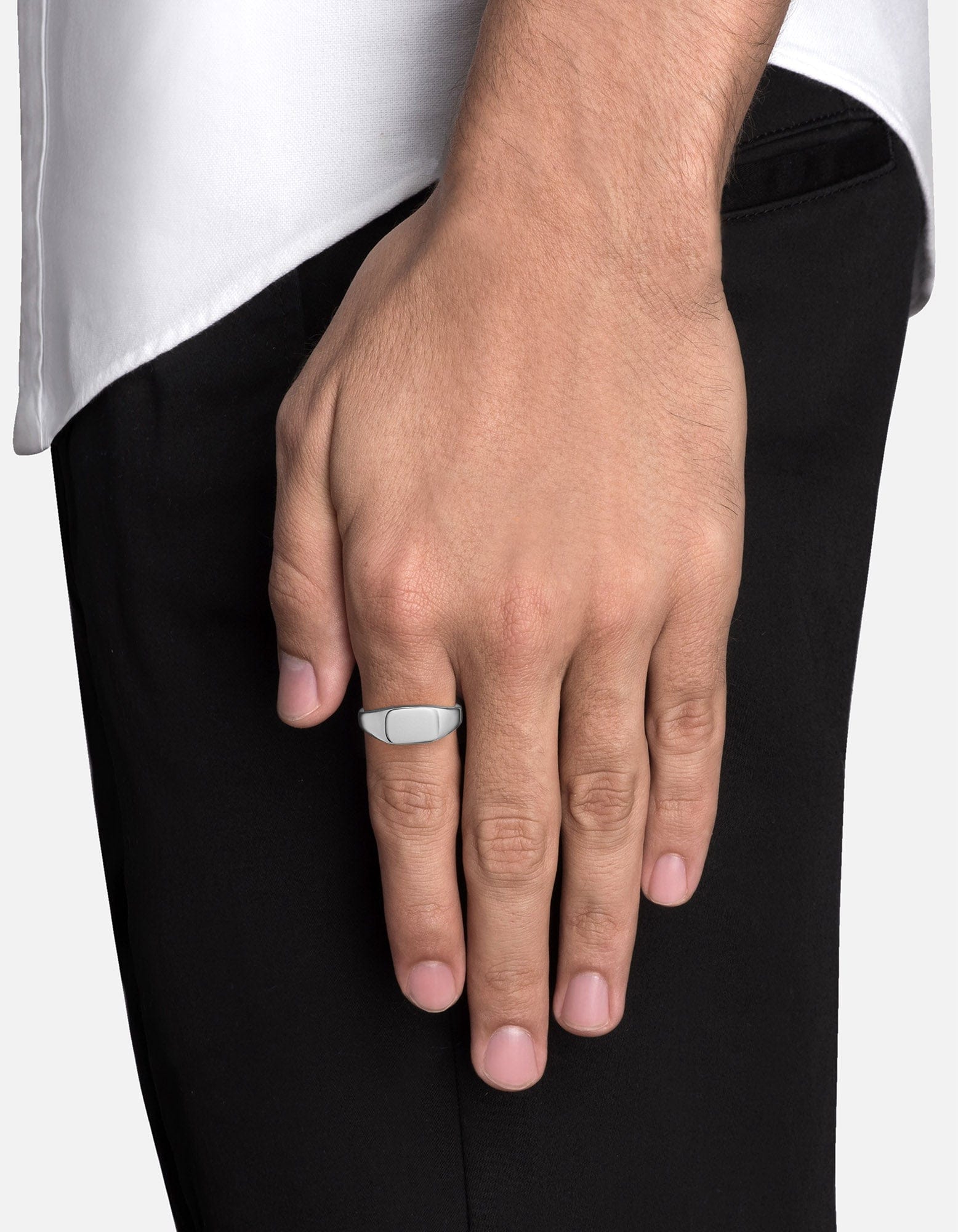 Men's Arden Signet Ring, Sterling Silver | Miansai