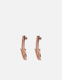 Miansai Earrings Offset Earrings, Rose Plated Polished Rose / Pair