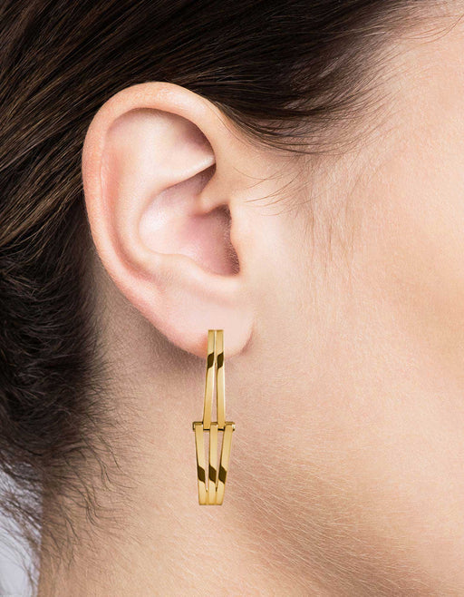 Miansai Earrings Offset Earrings, Gold Vermeil Polished Gold / Pair