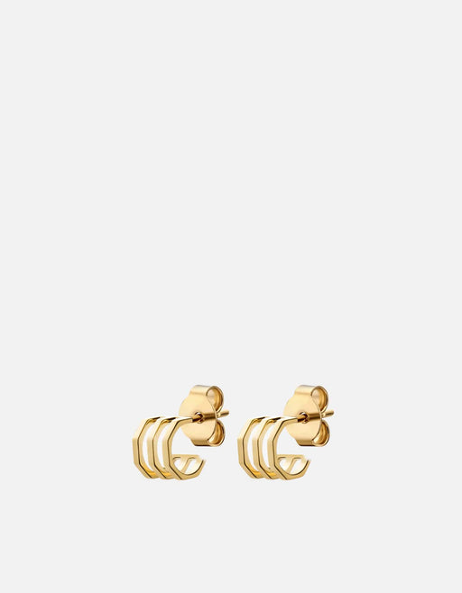 Miansai Earrings Ponti Studs, Gold Vermeil Polished Gold / Pair
