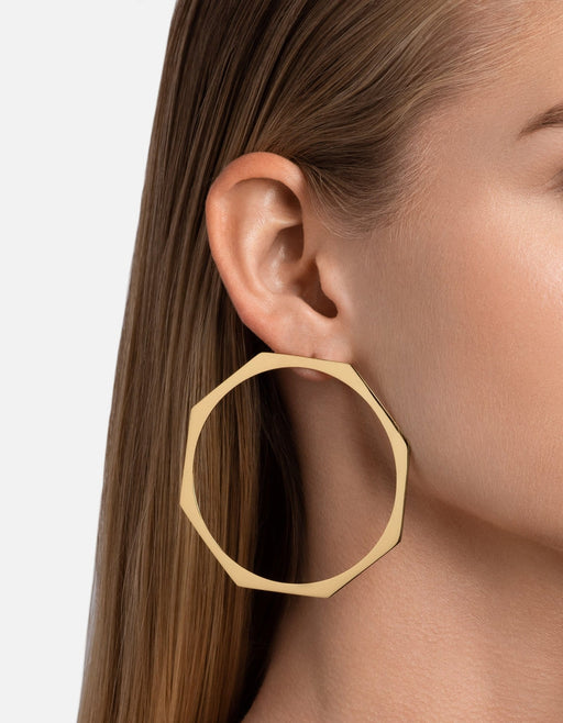 Miansai Earrings Ponti Earrings, Gold Vermeil Polished Gold / L - Pair