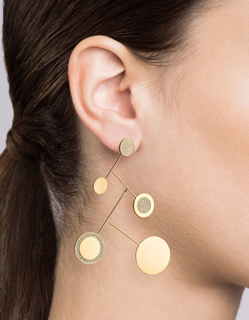Miansai Earrings Xander Earrings, Gold Vermeil/Sapphire Polished Gold/Sapphire / Pair