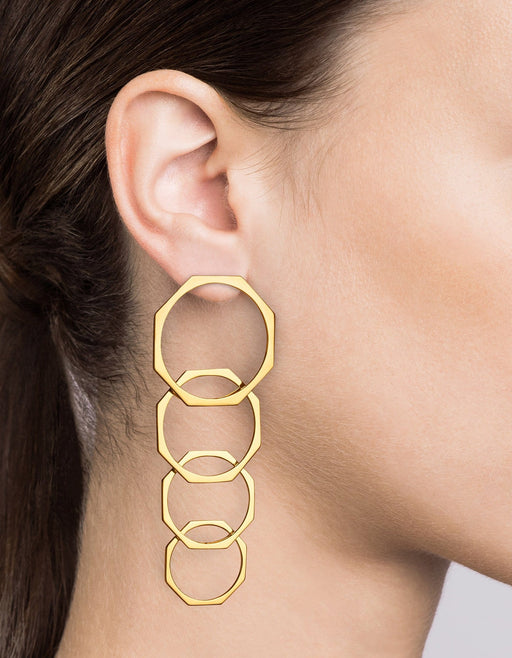 Miansai Earrings Octet Earrings, Gold Vermeil Polished Gold / Pair