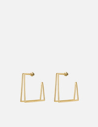 Miansai Earrings Axis Earrings, Gold Vermeil Polished Gold / S - Pair