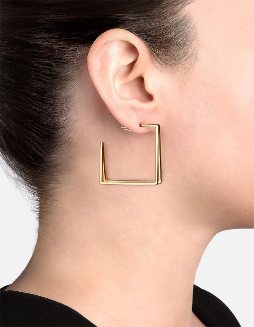 Miansai Earrings Axis Earrings, Gold Vermeil Polished Gold / S - Pair
