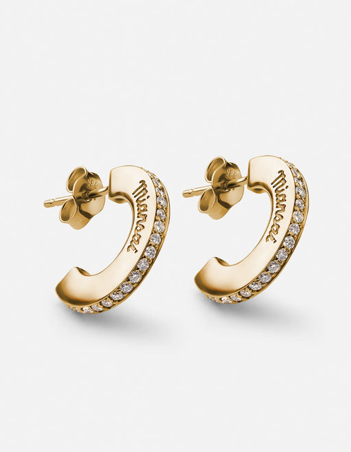 Miansai Earrings Arduin Studs, 14k Gold Pavé