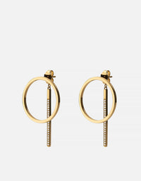 Miansai Earrings Cora Earrings, Gold Vermeil/Sapphire Polished Gold/White Sapphire / Pair