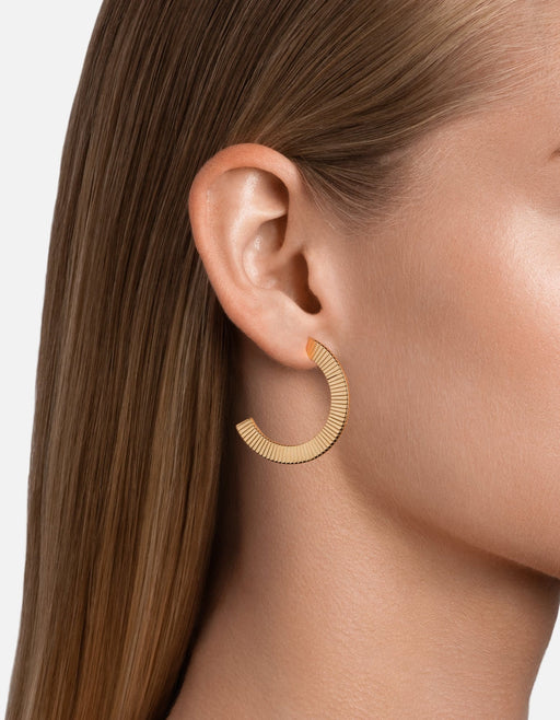 Miansai Earrings Celeste Hoops, Gold Vermeil Polished Gold / Pair