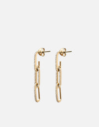 Miansai Earrings Castor Earrings, Gold Vermeil/Sapphire Polished Gold/White Sapphire / Pair