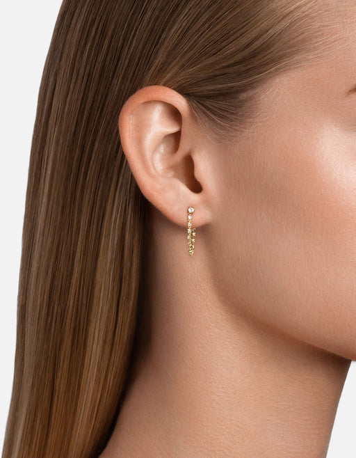 Miansai Earrings Comet Earrings, Gold Vermeil/Sapphire Polished Gold/White Sapphire / Pair
