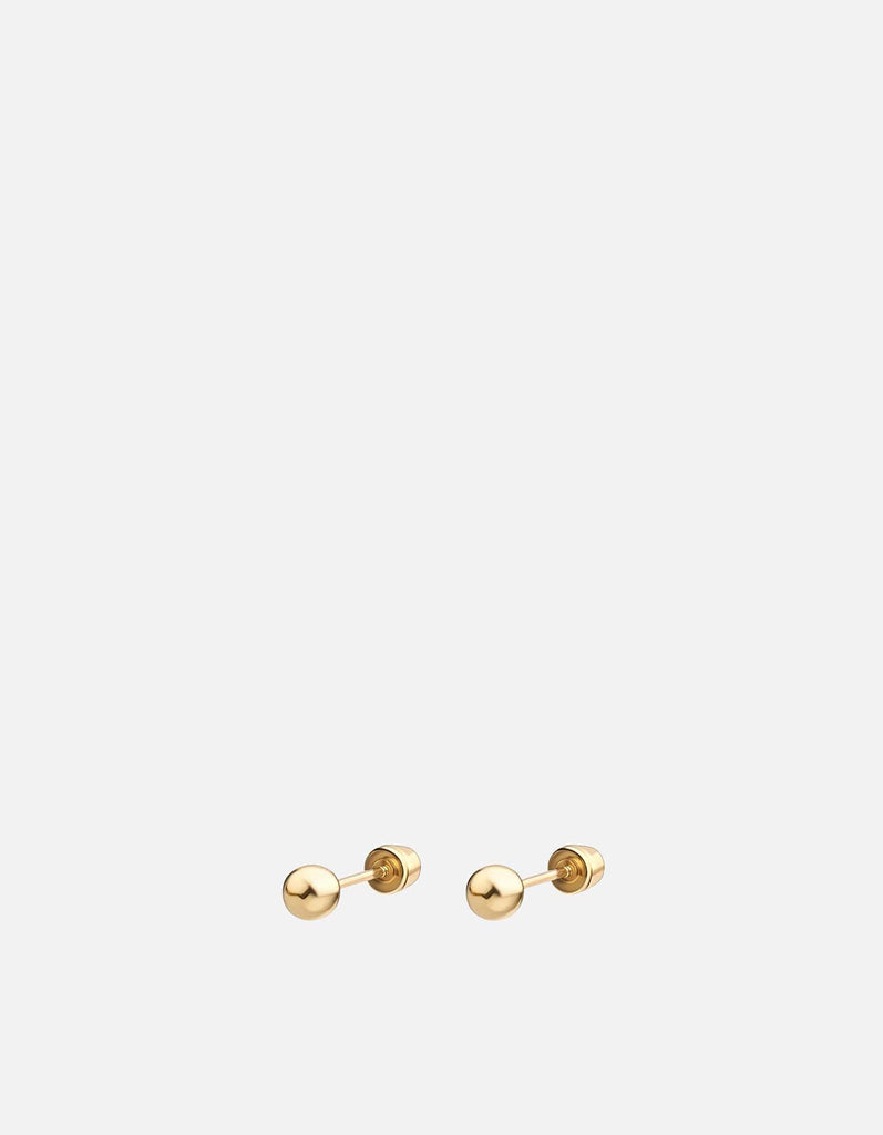 Miansai Earrings Mini Mia Studs, 14k Gold Polished Gold