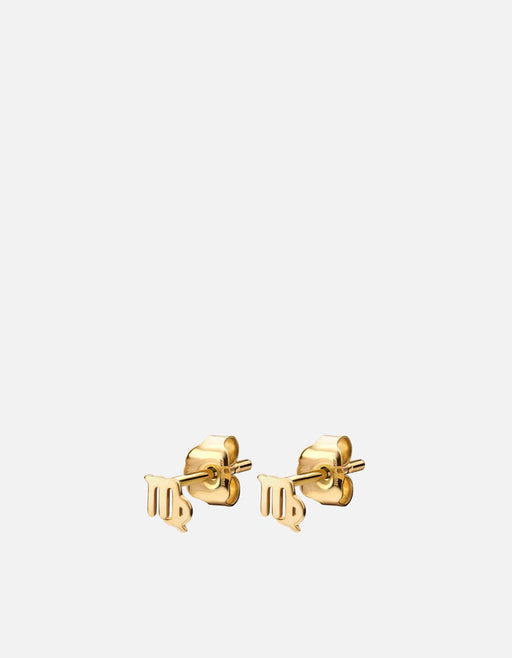 Miansai Earrings Virgo Astro Studs, 14k Gold Polished Gold / Pair