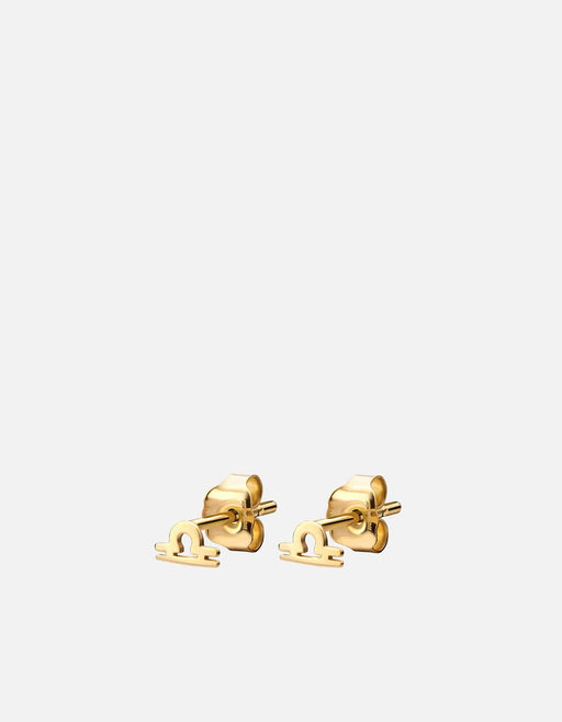 Miansai Earrings Libra Astro Studs, 14k Gold Polished Gold / Pair