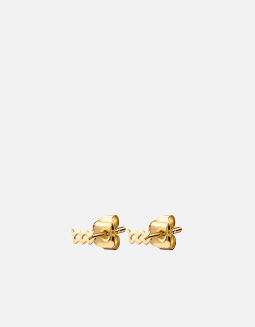 Miansai Earrings Astro Studs, 14k Gold Aquarius/Polished Gold / Pair