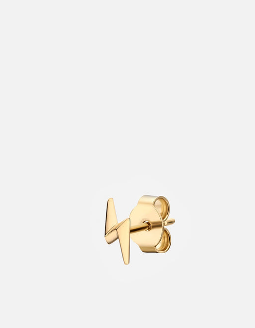 Miansai Earrings Bolt Stud Earring, Gold Vermeil Polished Gold / Single