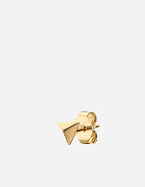 Miansai Earrings Pyramid Stud Earring, Gold Vermeil Polished Gold / Single