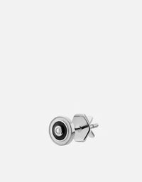 Miansai Earrings Opus Sapphire Stud Earring, Sterling Silver/Black Black / Single
