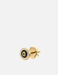 Miansai Earrings Opus Chalcedony Stud Earring, Gold Vermeil/Green Green / Single