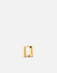 Miansai Earrings Scatola Huggie Earrings, Gold Vermeil Polished Gold / Single / Monogram: No