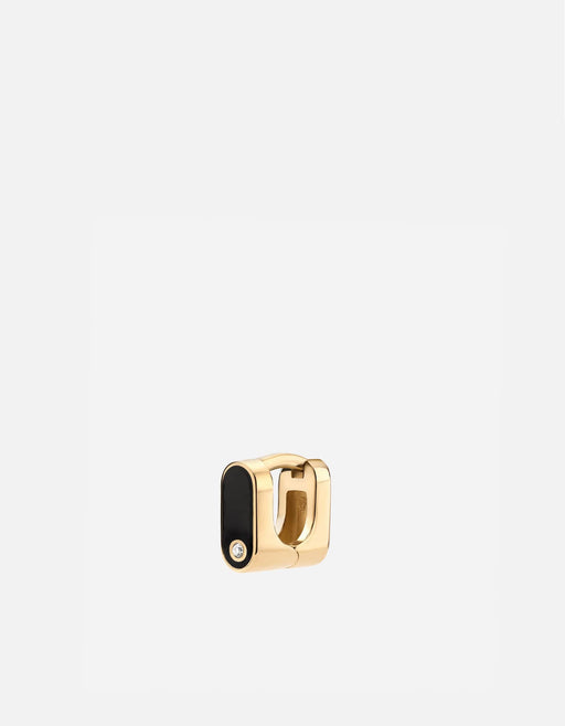 Miansai Earrings Tyson Sapphire Huggie Earring, Gold Vermeil/Black Black / Single