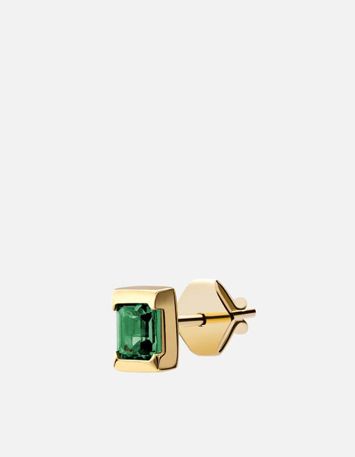 Miansai Earrings Valor Quartz Stud Earring, Gold Green/14k Gold / Single