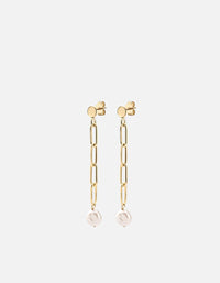 Miansai Earrings Imani Pearl Earrings, Gold Vermeil Polished Gold / Pair
