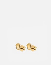 Miansai Earrings Empire Stud Earrings, Gold Vermeil Polished Gold / Pair