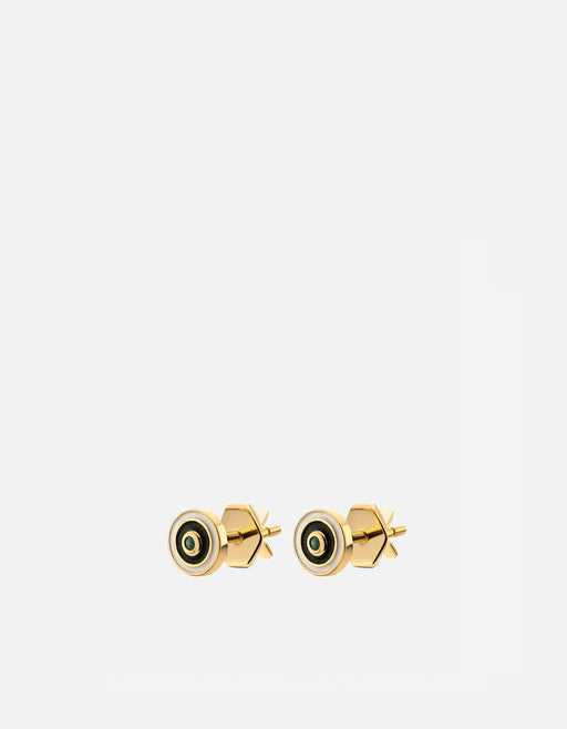 Miansai Earrings Opus Chalcedony Stud Earrings, Gold Vermeil/Green Green / Pair