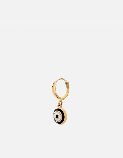 Miansai Earrings Ojos Huggie Earring, Gold Vermeil/Black Black/Single