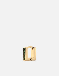 Miansai Earrings Quad Quartz Huggie Earring, Gold Vermeil Green / Single