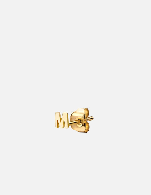 Miansai Earrings Alpha Stud Earring, 14k Gold M - Polished Gold / Single