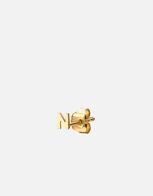Miansai Earrings Alpha Stud Earring, 14k Gold N - Polished Gold / Single