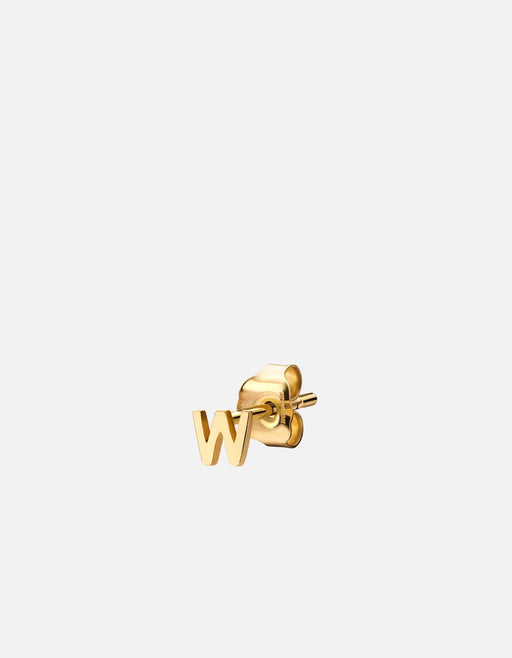 Miansai Earrings Alpha Stud Earring, 14k Gold W - Polished Gold / Single