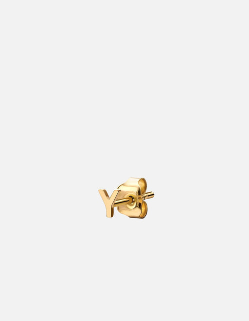 Miansai Earrings Alpha Stud Earring, 14k Gold Y - Polished Gold / Single