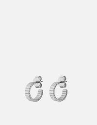 Miansai Earrings Vale Huggie Earrings, Sterling Silver Polished Silver / Pair