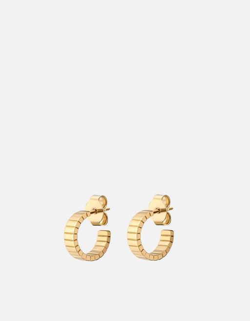 Miansai Earrings Vale Huggie Earrings, Gold Vermeil Polished Gold / Pair