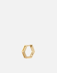 Miansai Earrings Hexa Huggie Earring, Gold Vermeil Polished Gold/Single