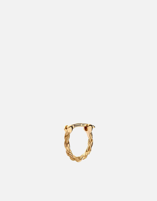 Miansai Earrings Slim Rope Huggie Earring, Gold Vermeil Polished Gold Single / Single
