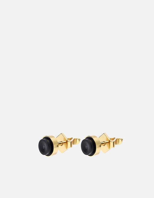 Miansai Earrings Camera Stud Earrings, 14k Gold Polished Gold / Pair