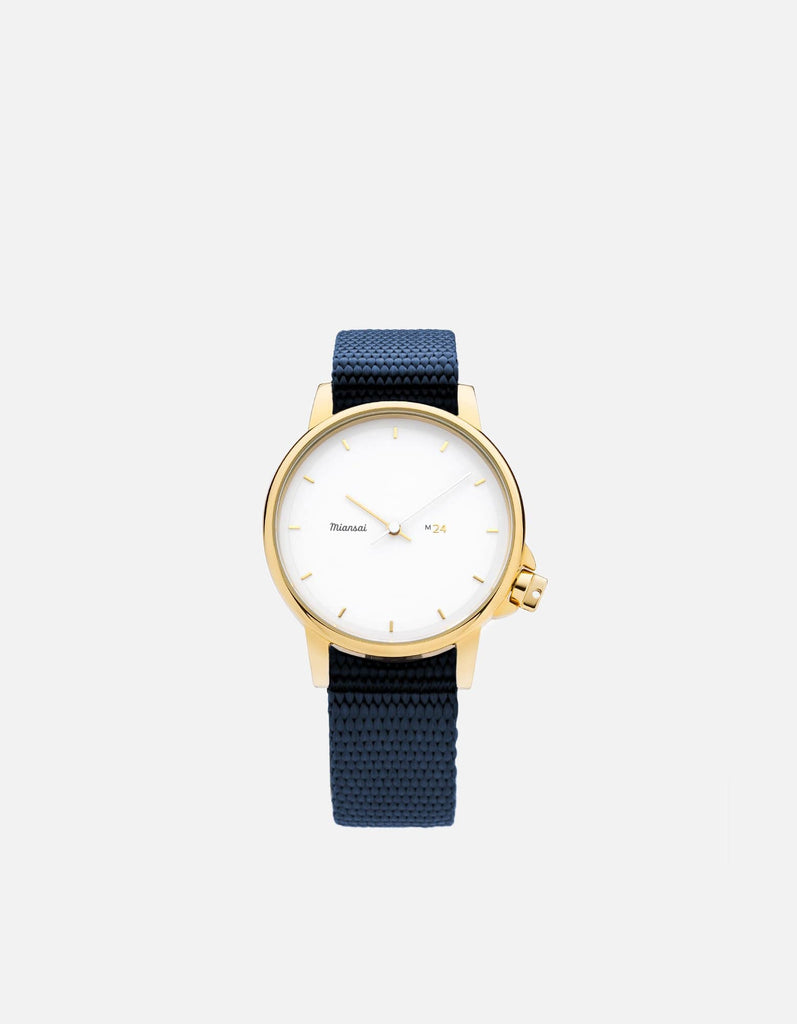 Miansai M24 Japanese M24 II Gold|White Navy Blue Nylon Navy Blue / R / Monogram: No