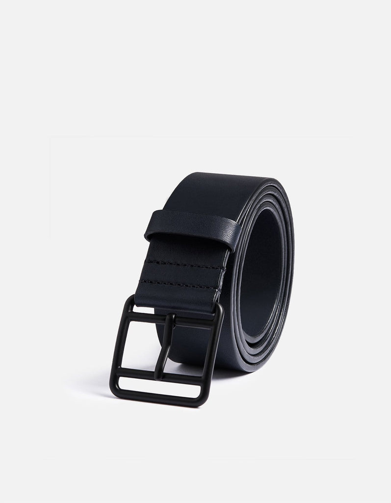 Miansai Belts Navy Leather Belt, Noir Buckle Navy Blue / 30 / Monogram: No