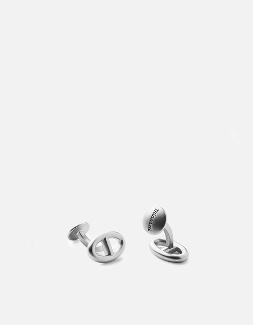 Miansai Cufflinks Chain Link Cufflinks, Sterling Silver Matte Silver / O/S