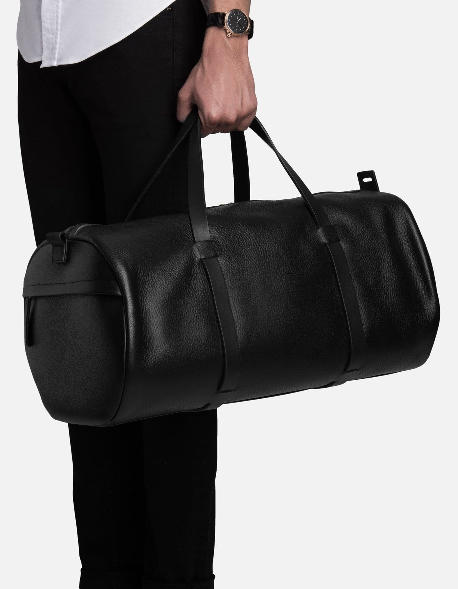Duval Duffle, Black Textured | Men's Leather Bags | Miansai