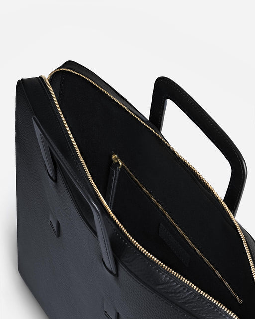 Miansai Bags Slim Briefcase, Textured Navy Blue Navy Blue / O/S