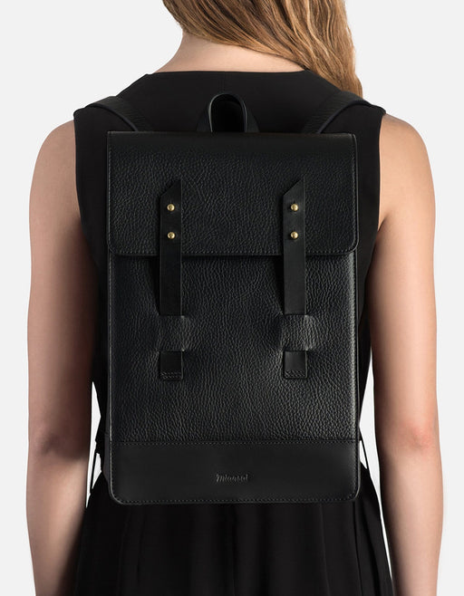 Miansai Bags Mini Harbour Rucksack, Textured Black Black