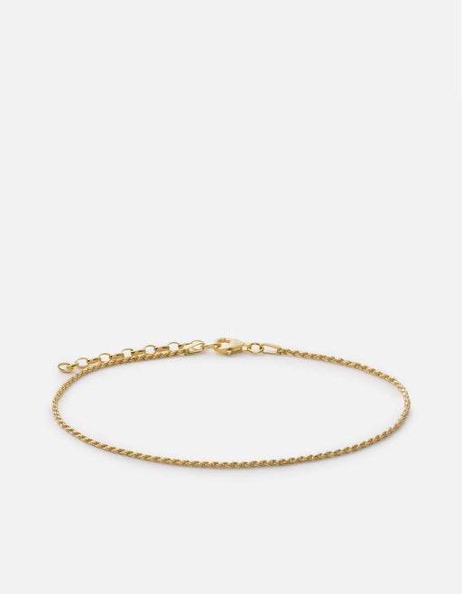 Miansai Anklets Rope Chain Anklet, Gold Vermeil Polished Gold / O/S