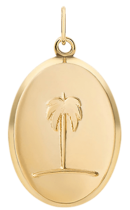 Miansai Pendants Palm Tree Pendant, Gold Vermeil Polished Gold