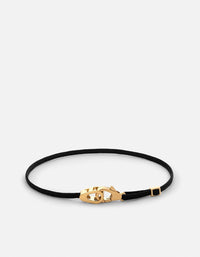 Miansai Bracelets Caden Pull Bracelet, Gold Vermeil Black / O/S