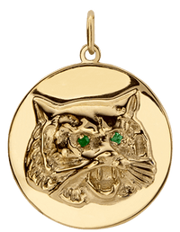 Miansai Pendants Eye of Tiger Pendant, Gold Vermeil w/Emerald Green / O/S